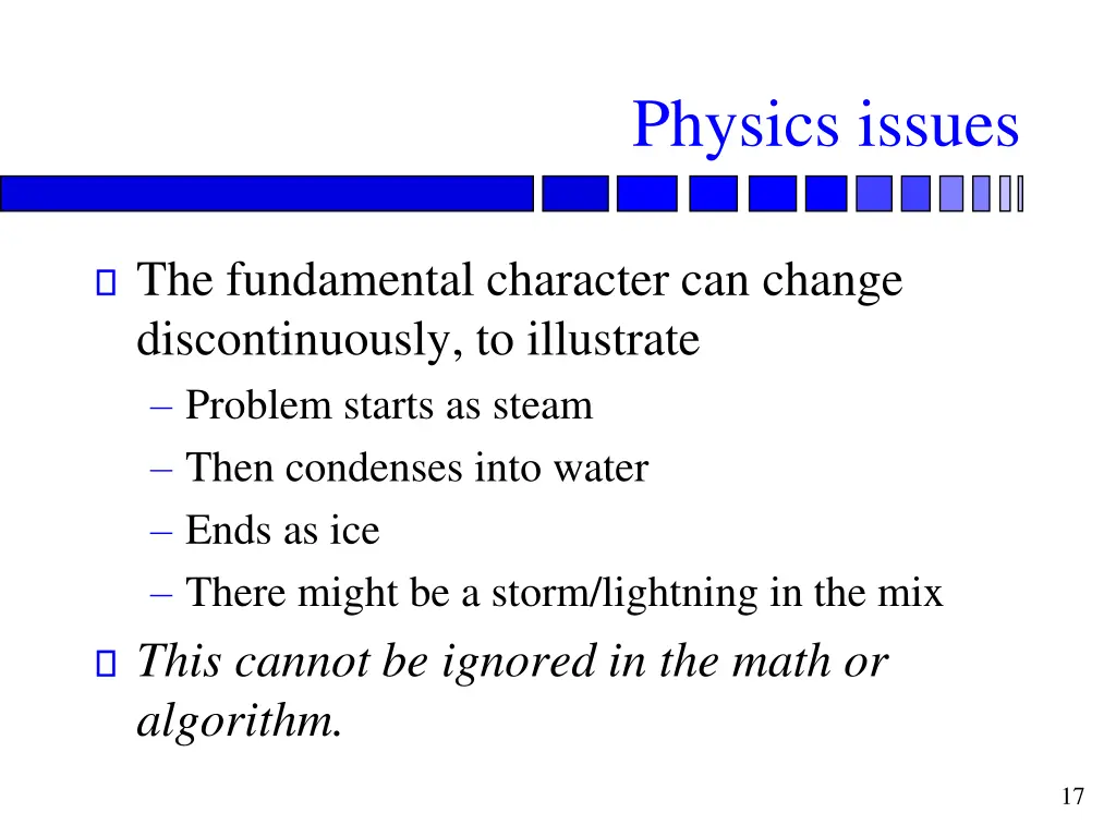 physics issues