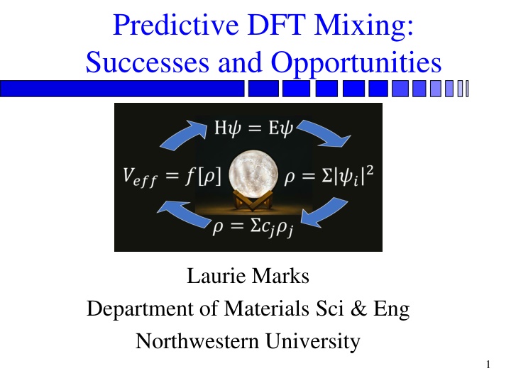 predictive dft mixing successes and opportunities