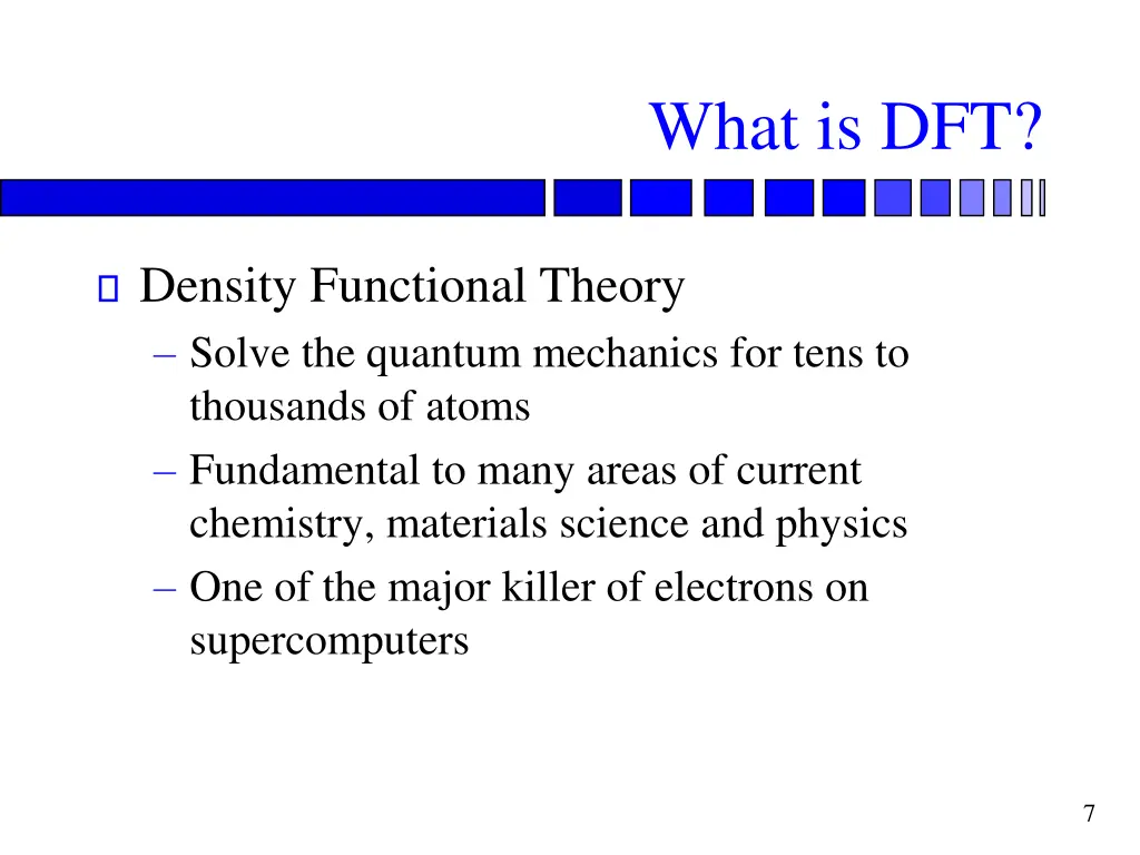 what is dft