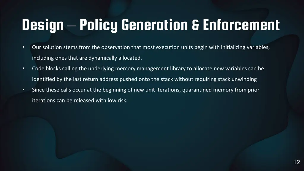 design policy generation enforcement