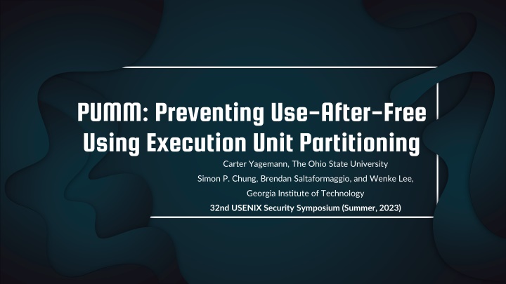 pumm preventing use after free using execution