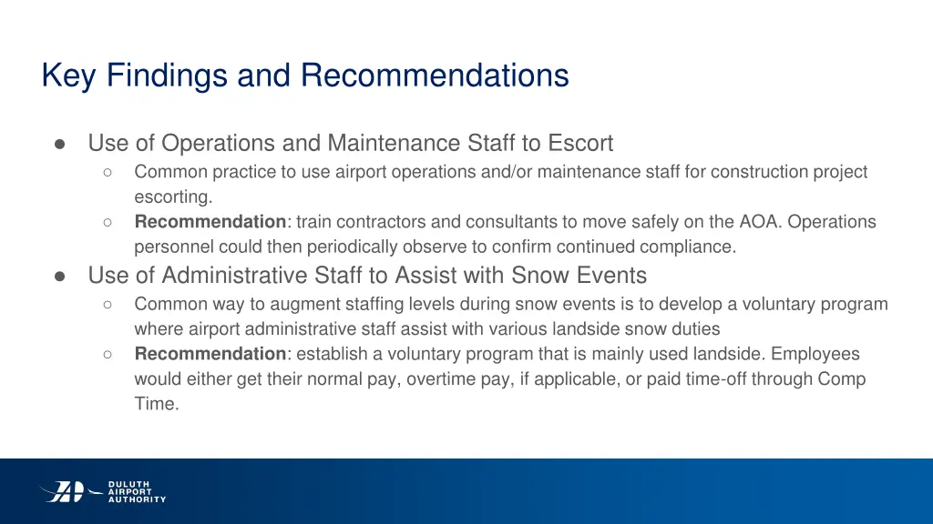 key findings and recommendations 6