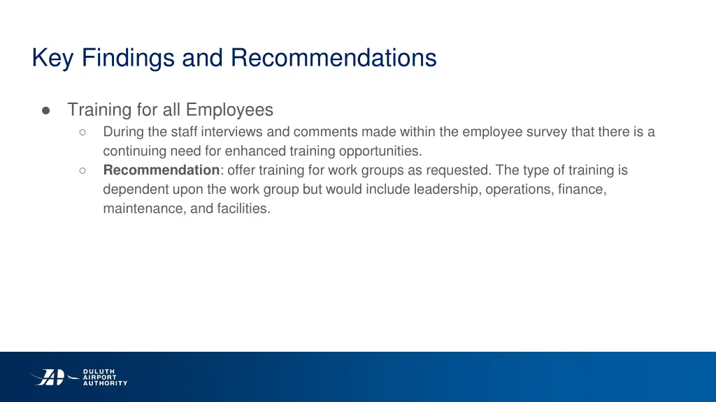 key findings and recommendations 8