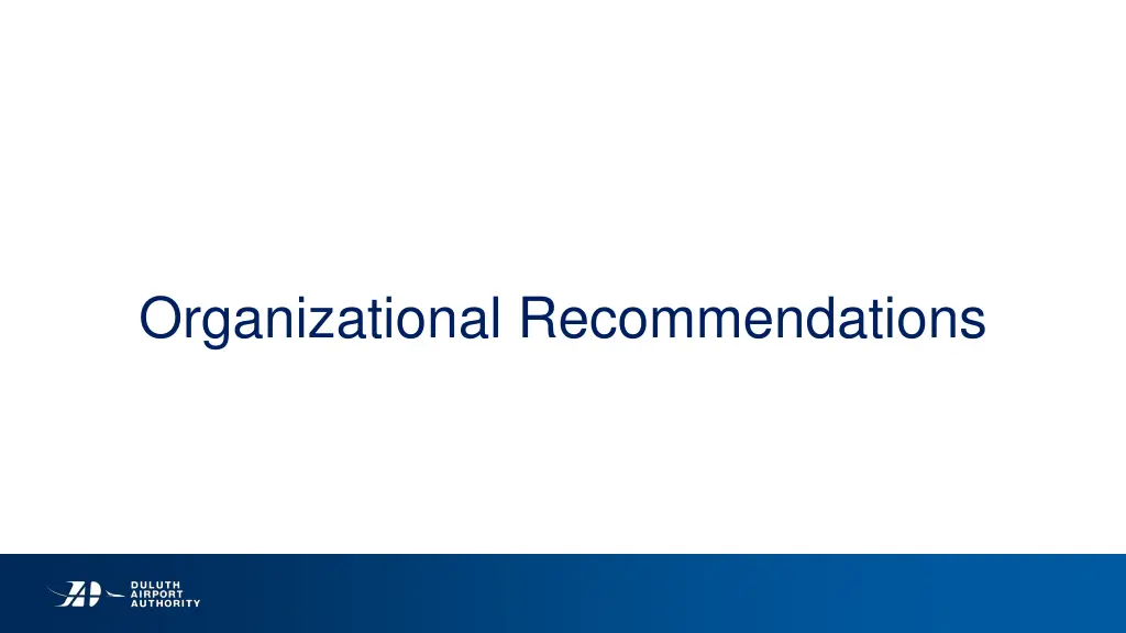 organizational recommendations