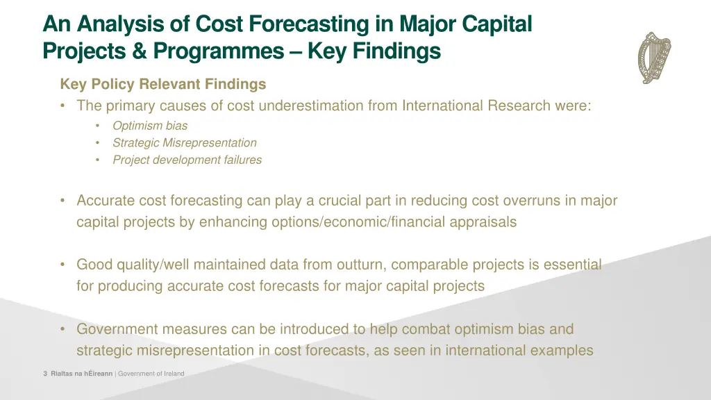 an analysis of cost forecasting in major capital 1