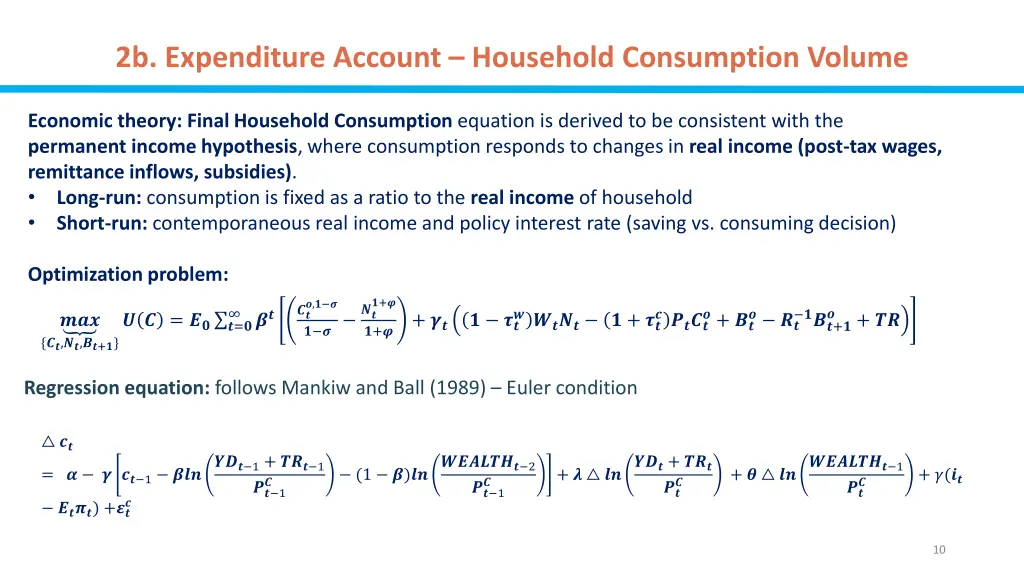 2b expenditure account household consumption