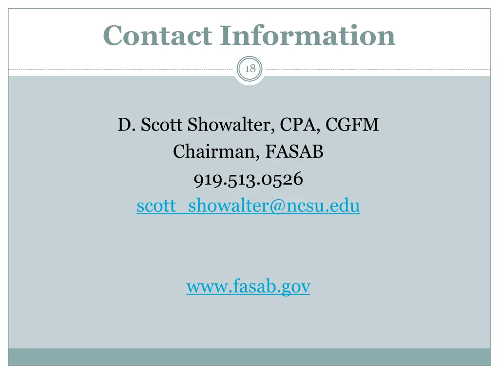 contact information