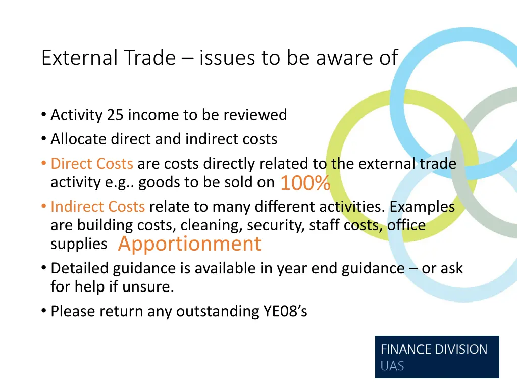 external trade issues to be aware of