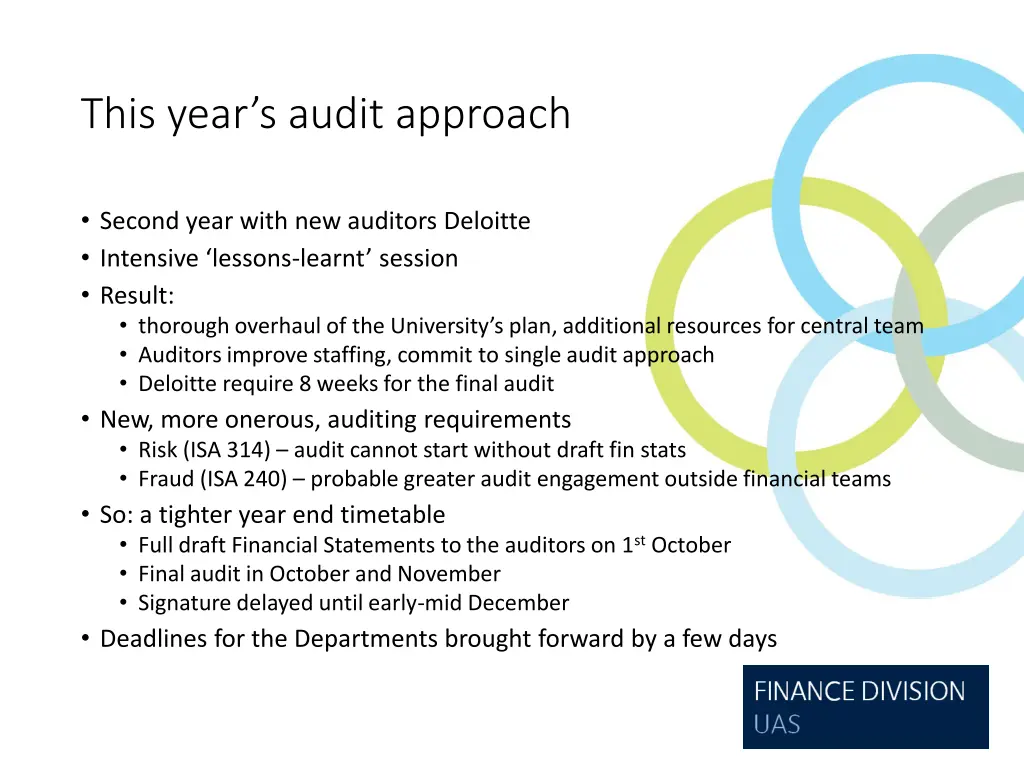 this year s audit approach
