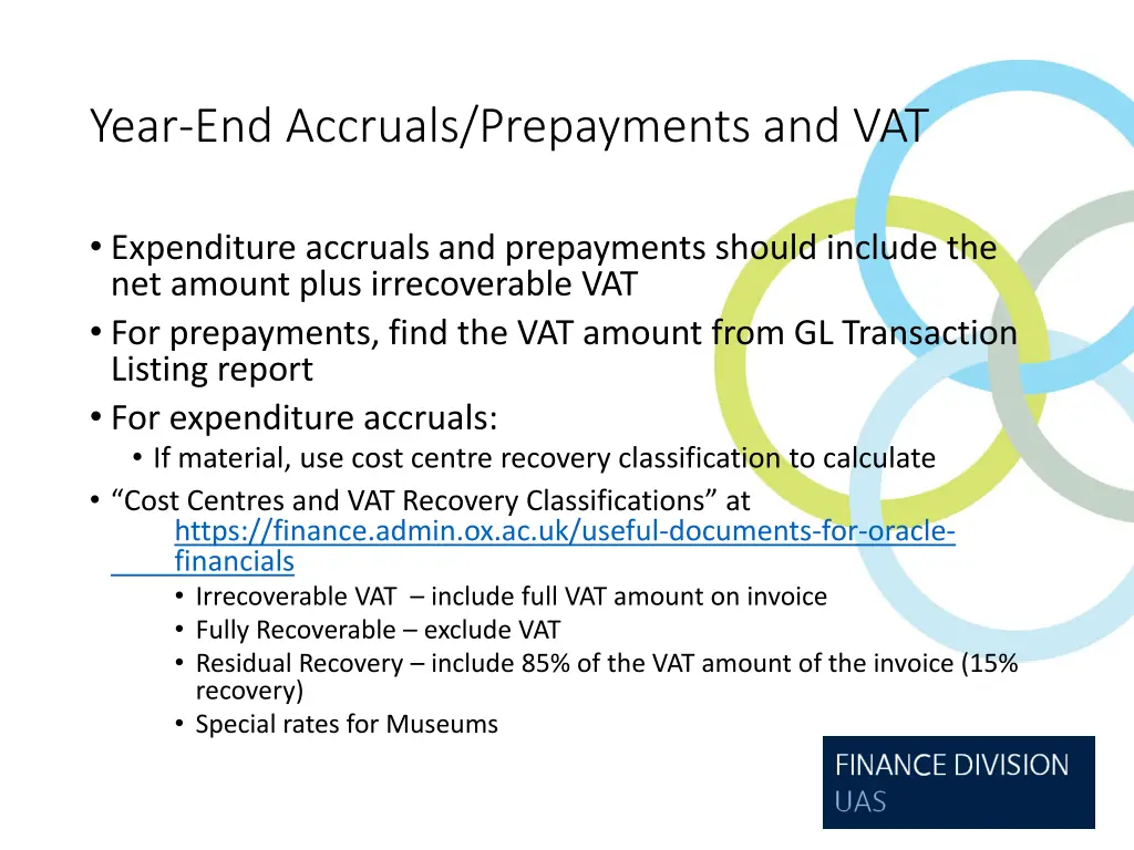 year end accruals prepayments and vat