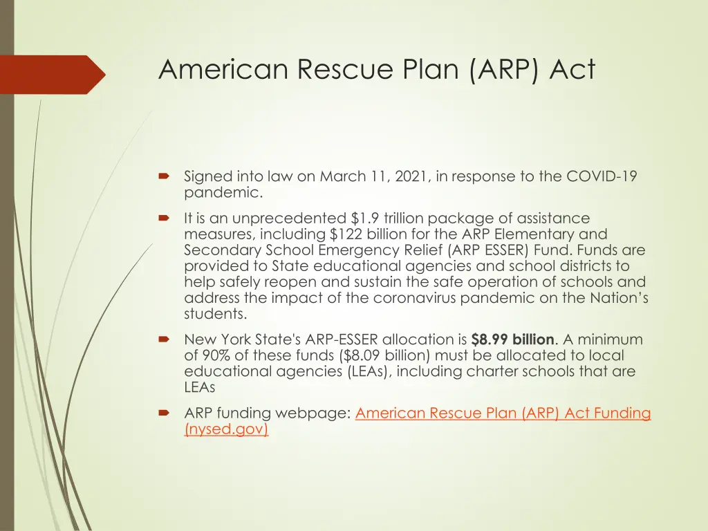 american rescue plan arp act