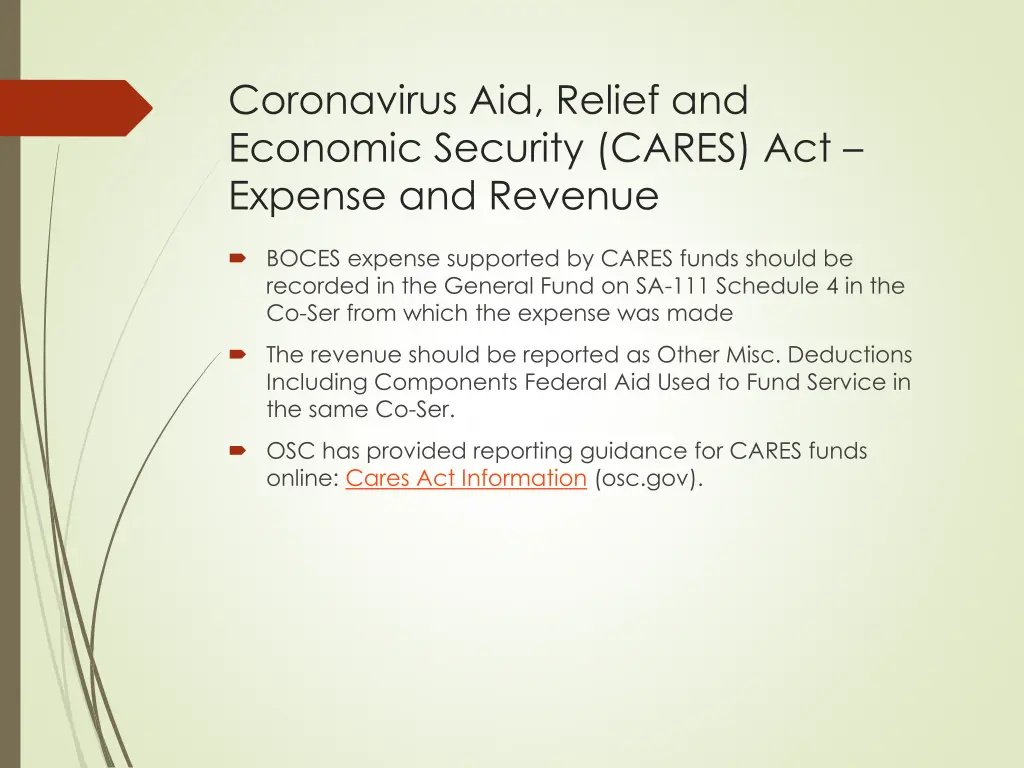 coronavirus aid relief and economic security 1