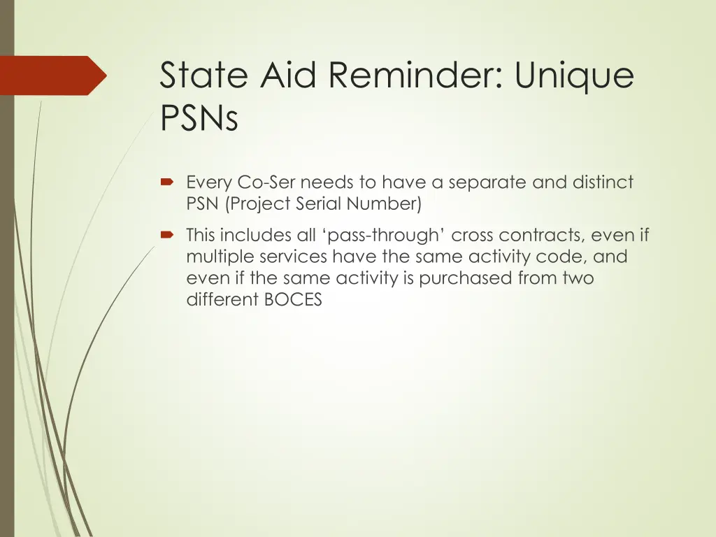 state aid reminder unique psns