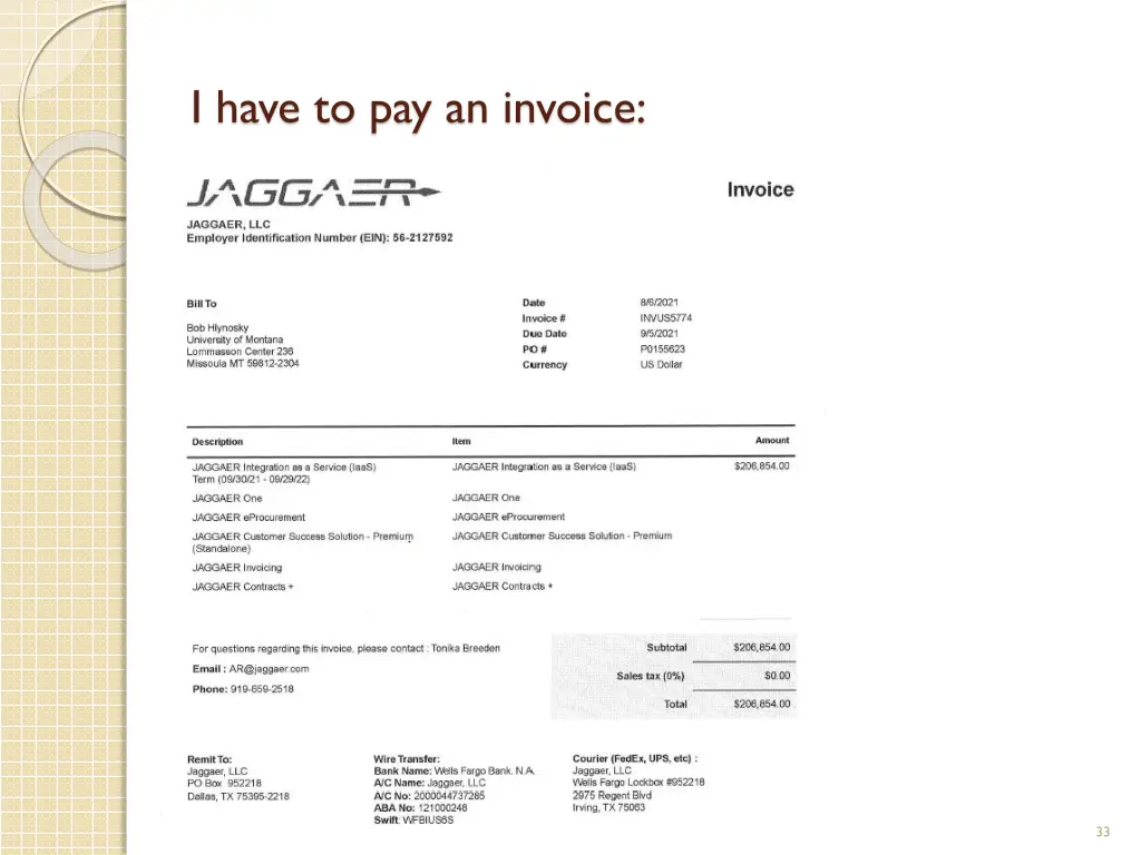 i have to pay an invoice