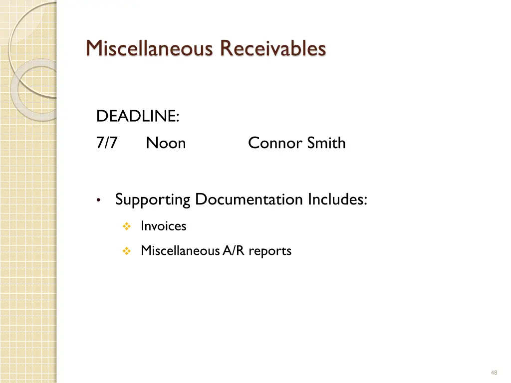 miscellaneous receivables 1