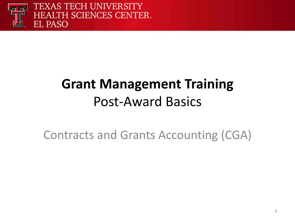 grant management training post award basics