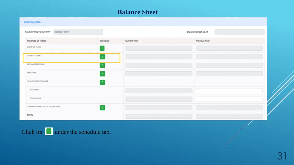 balance sheet 1