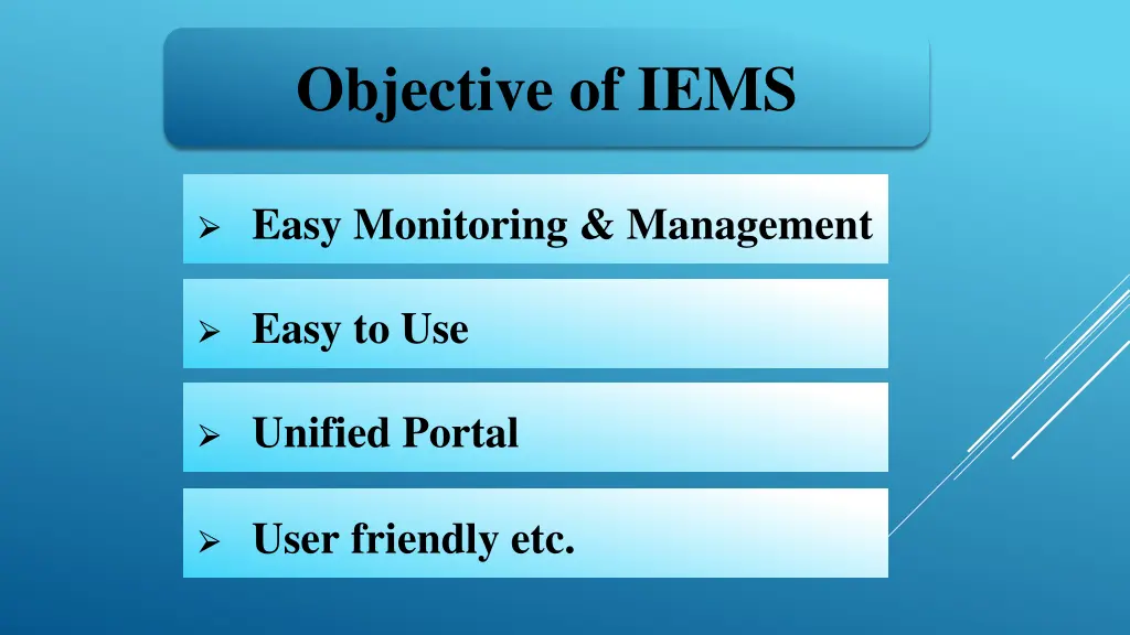 objective of iems