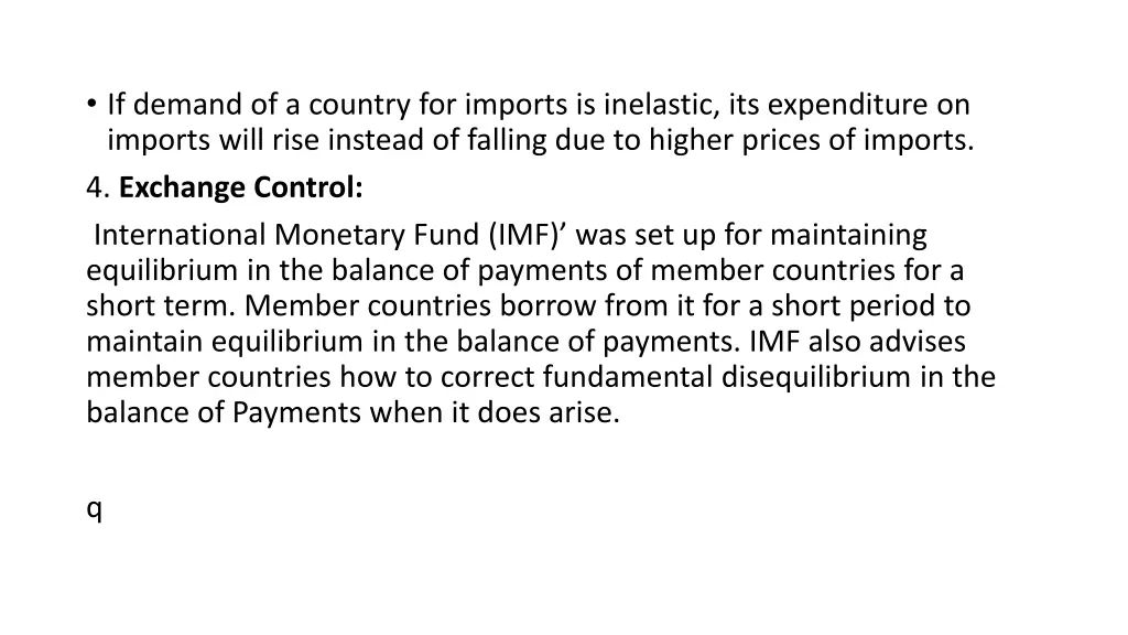 if demand of a country for imports is inelastic