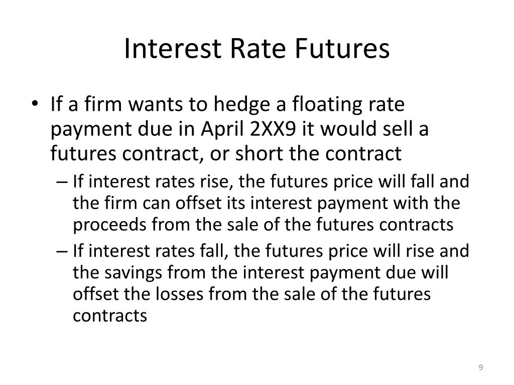 interest rate futures 1