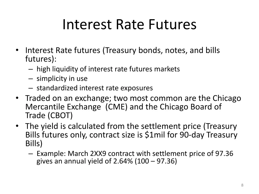 interest rate futures