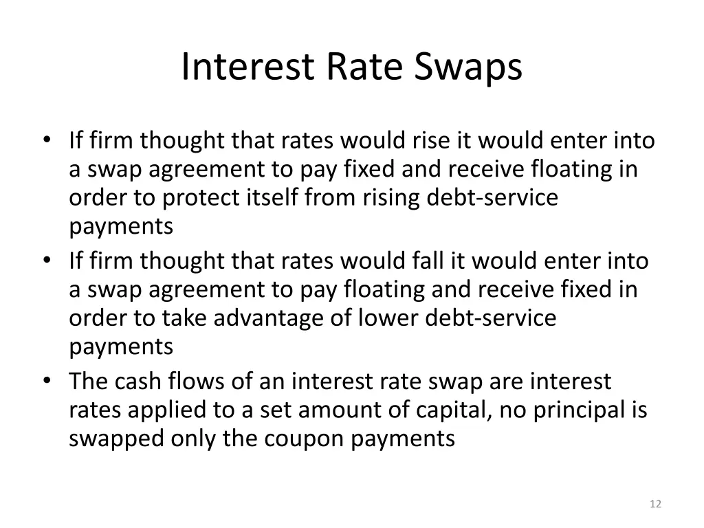 interest rate swaps 1