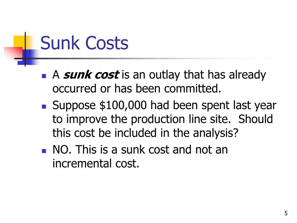 sunk costs