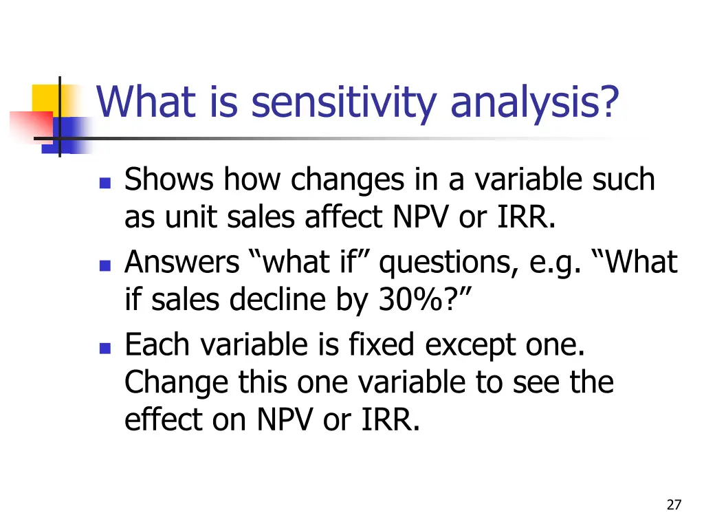 what is sensitivity analysis