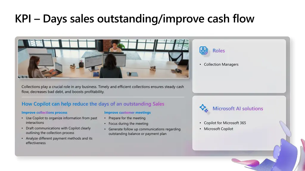 kpi days sales outstanding improve cash flow