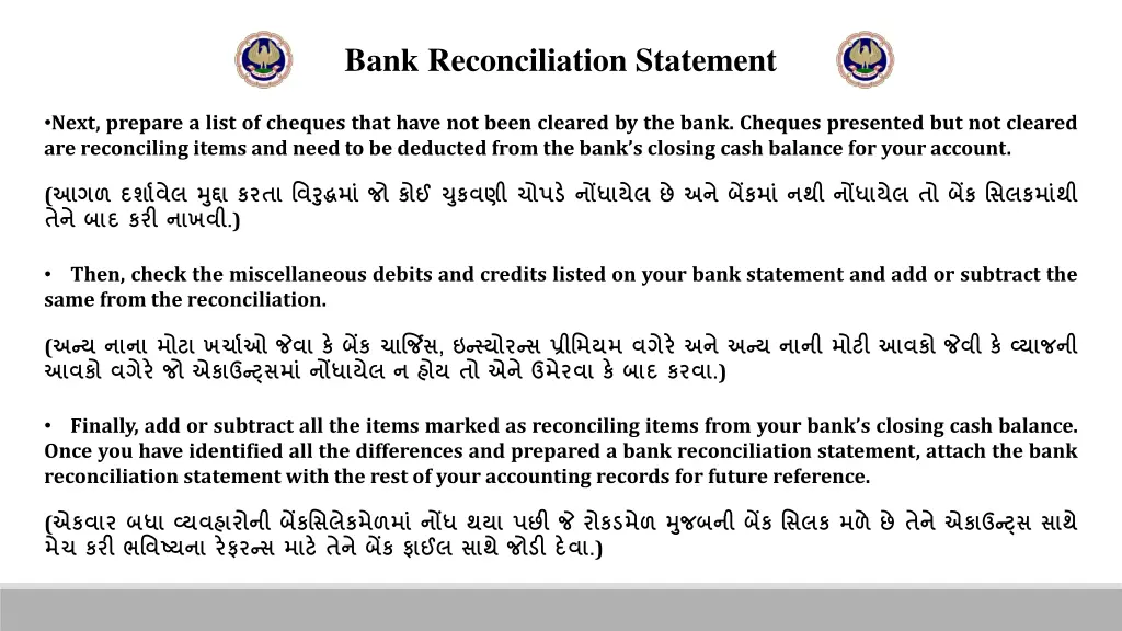 bank reconciliation statement 2