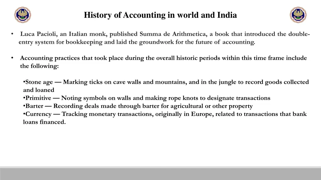 history of accounting in world and india