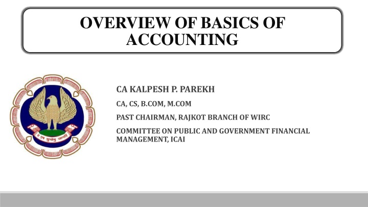 overview of basics of accounting