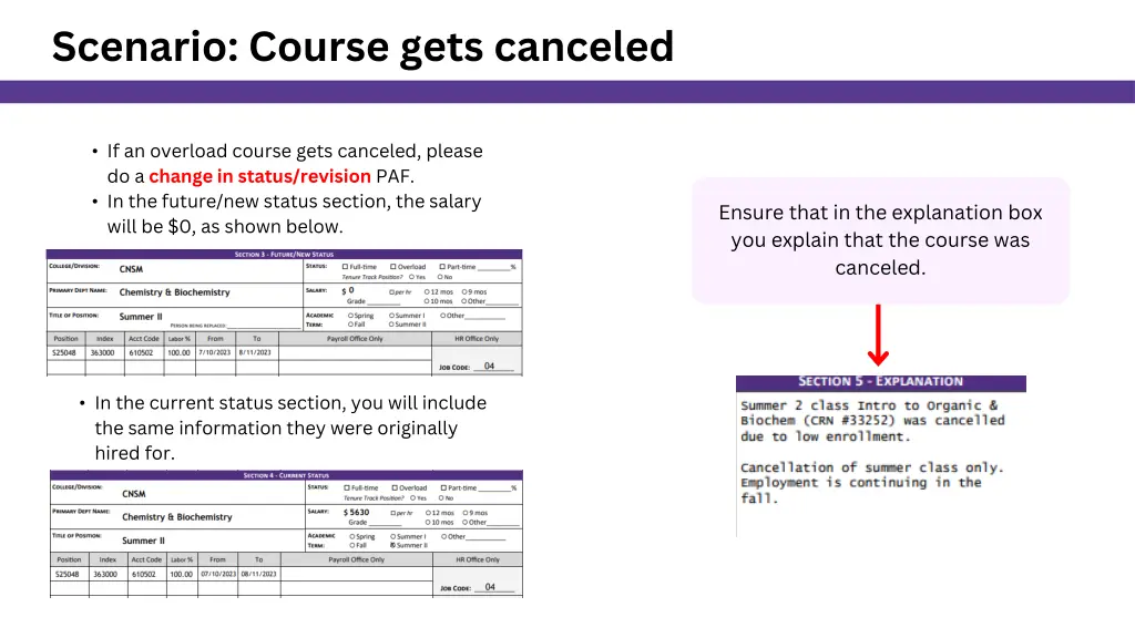 scenario course gets canceled