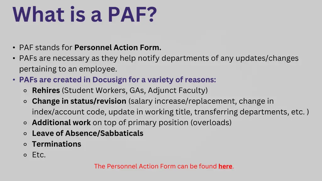 what is a paf