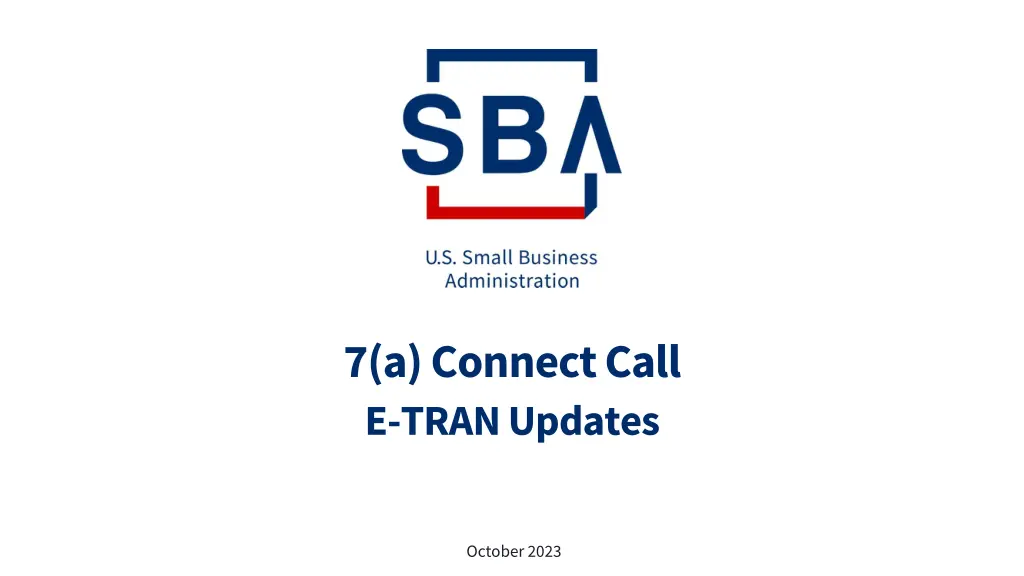 7 a connect call e tran updates