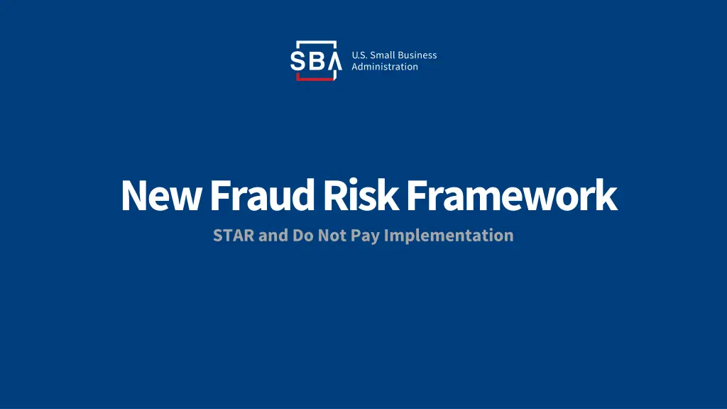 new fraud risk framework star