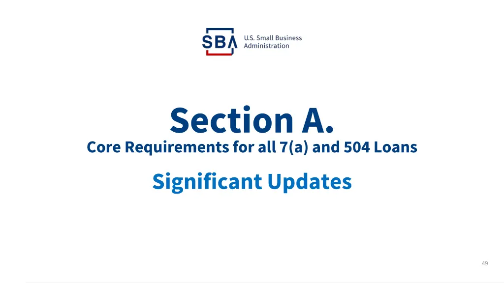 section a core requirements