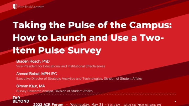 taking the pulse of the campus how to launch