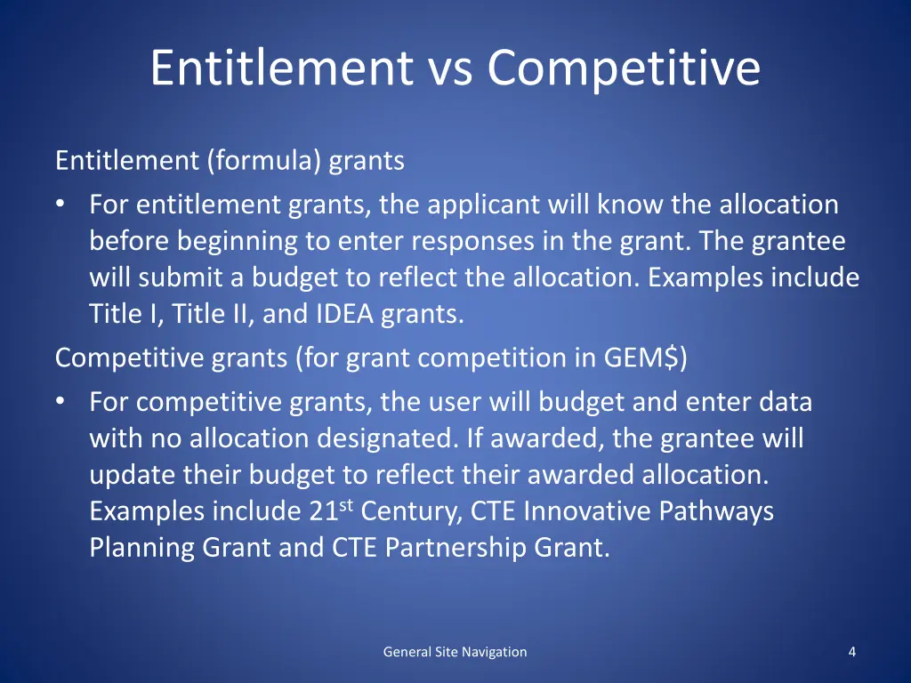 entitlement vs competitive