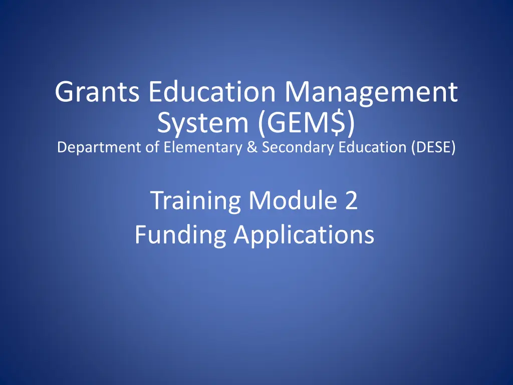 grants education management system gem department 1