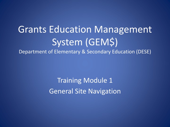 grants education management system gem department