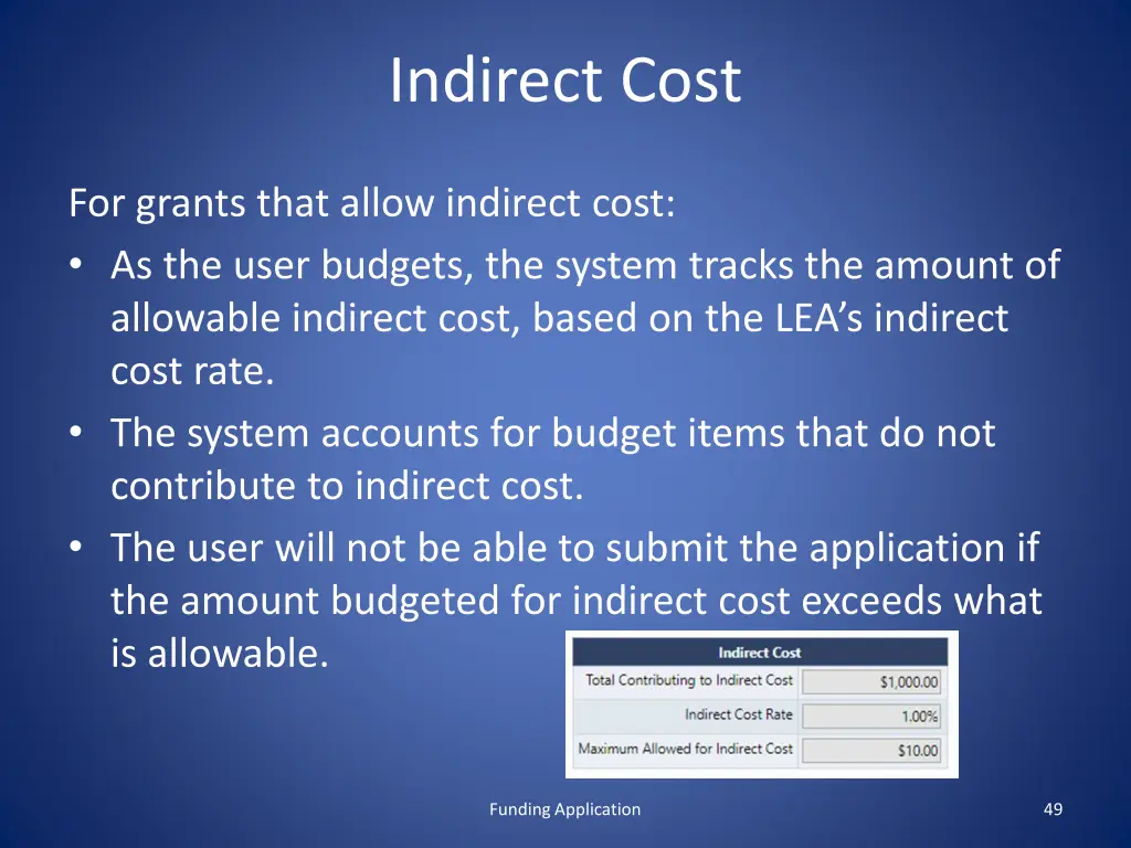 indirect cost