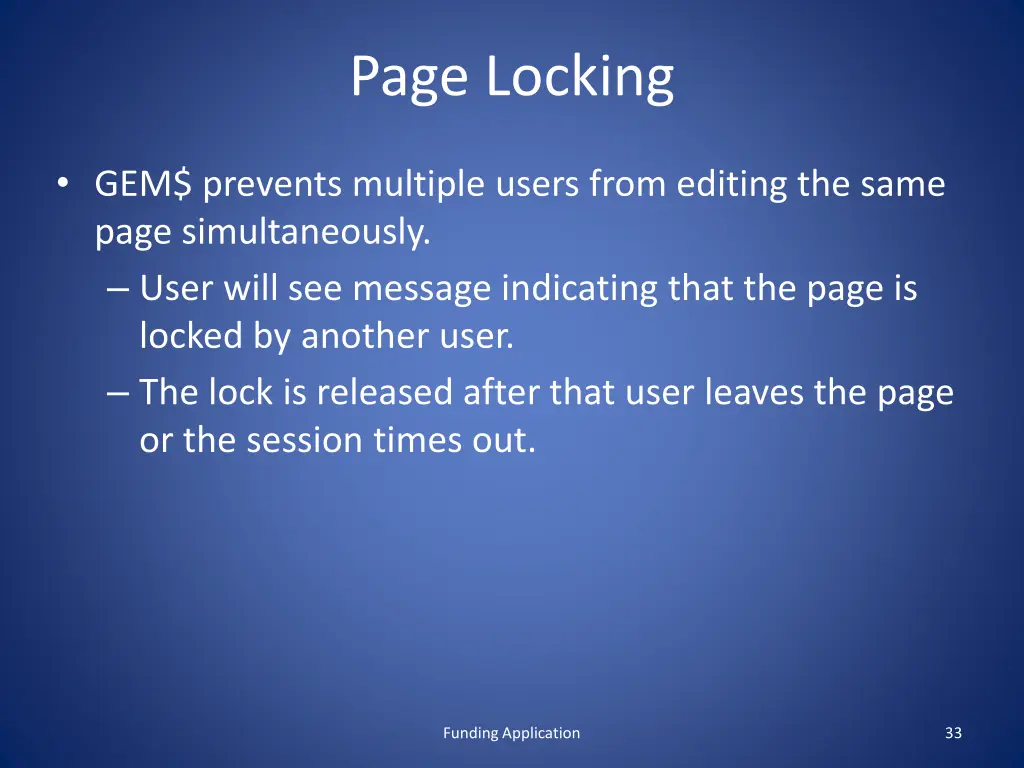 page locking