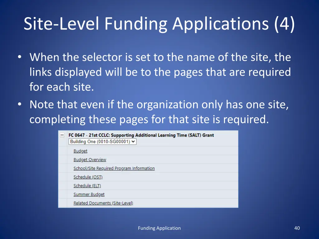 site level funding applications 4