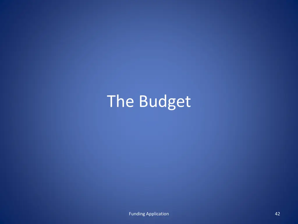 the budget