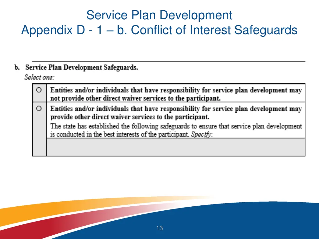 service plan development appendix d 1 b conflict