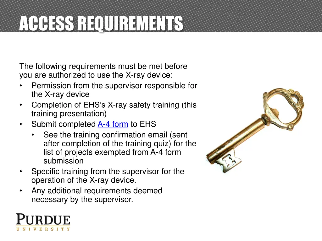 access requirements