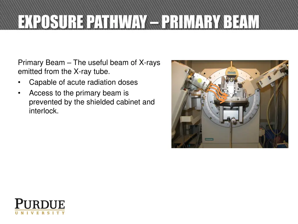 exposure pathway primary beam