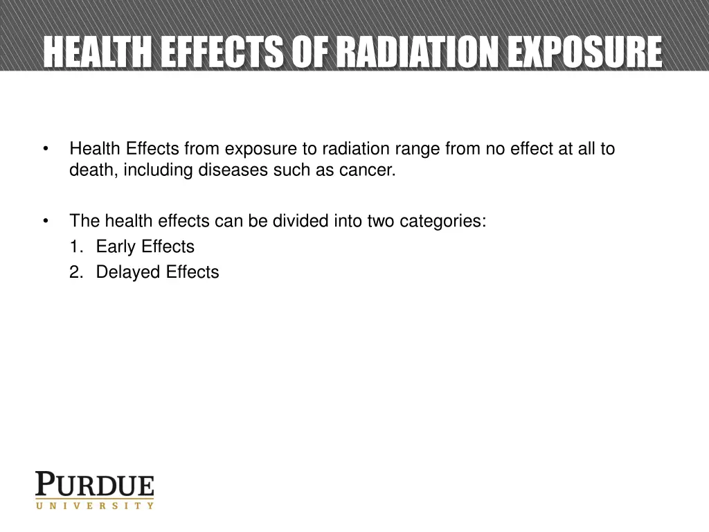 health effects of radiation exposure