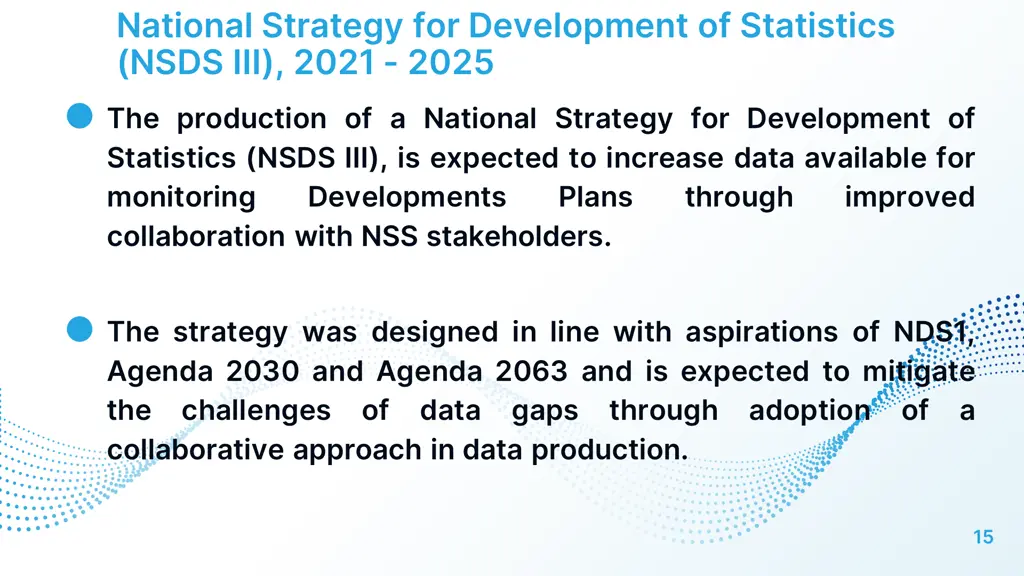 national strategy for development of statistics